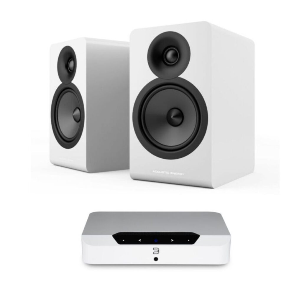 BLUESOUND POWERNODE EDGE + ACOUSTIC ENERGY AE100