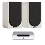 BLUESOUND POWERNODE EDGE + MONITOR AUDIO BRONZE 50 7G