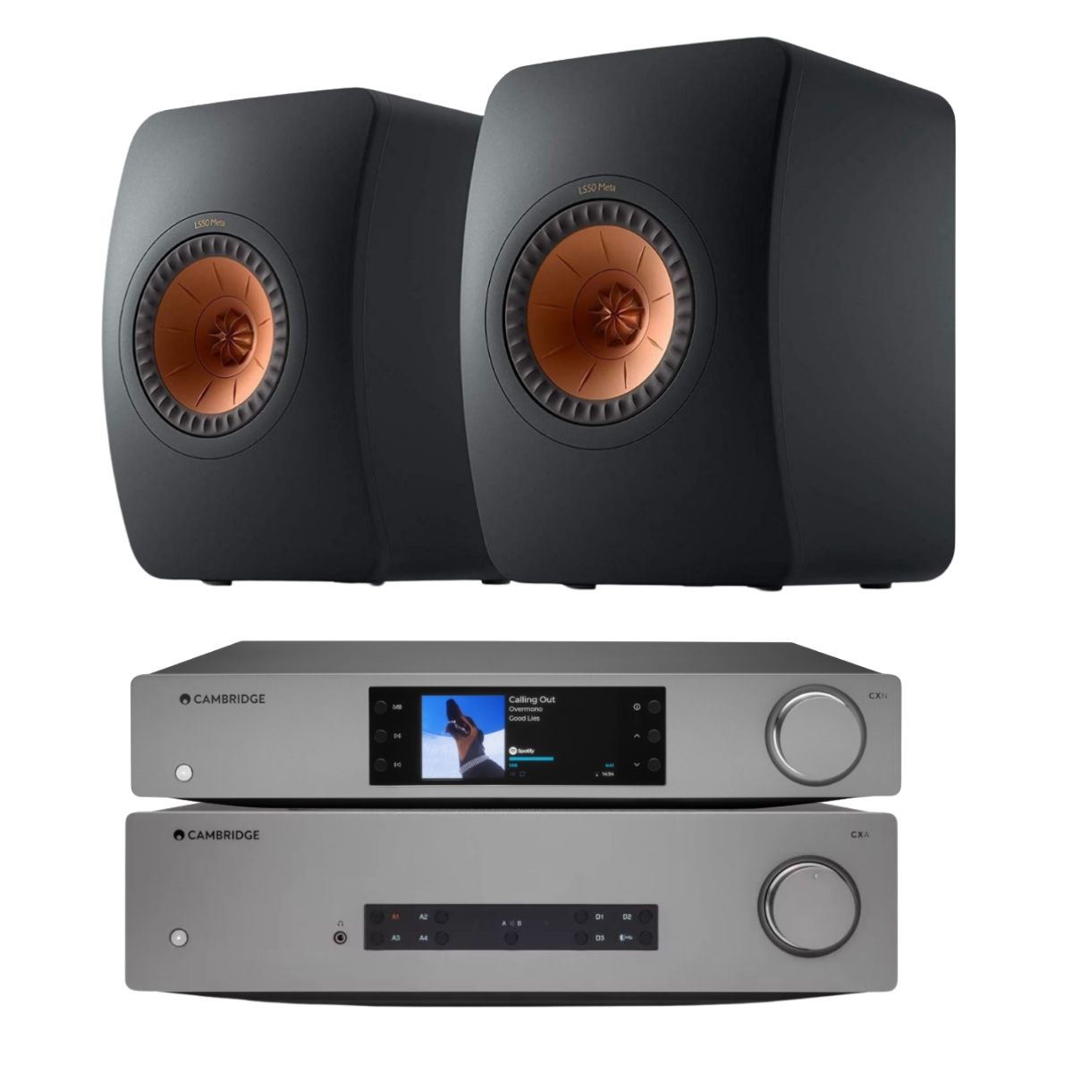 CAMBRIDGE AUDIO CXA81 MKII + CXN100 SE + KEF LS50 META