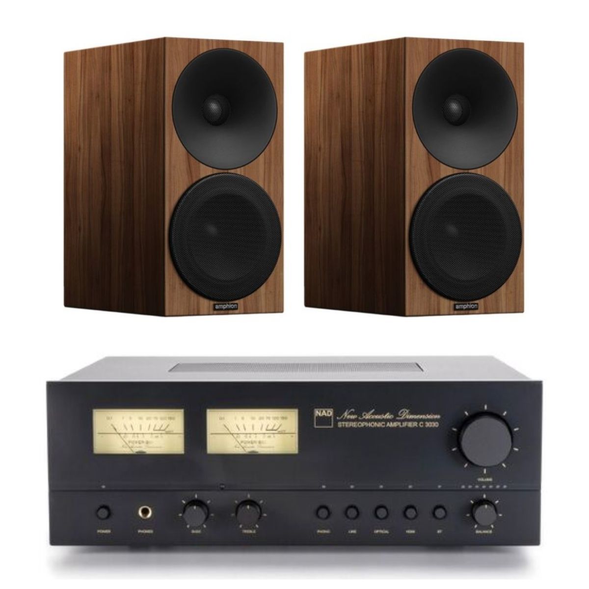 NAD C 3030 + AMPHION HELIUM 510